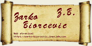 Žarko Biorčević vizit kartica